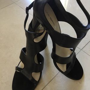 Via Spiga black leather sandal